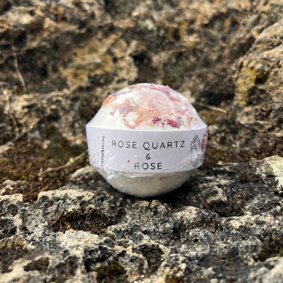 Bombe de Bain Quartz & Rose – Amour & Sérénité
