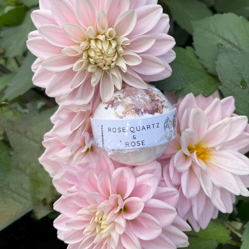 Bombe de Bain Quartz & Rose – Amour & Sérénité