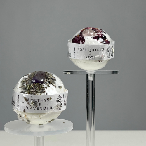 Bombe de Bain Améthyste & Lavande – Sérénité & Anti-Stress