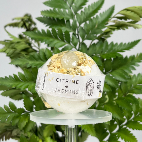 Bombe de Bain Citrine & Jasmin – Confiance & Éclat
